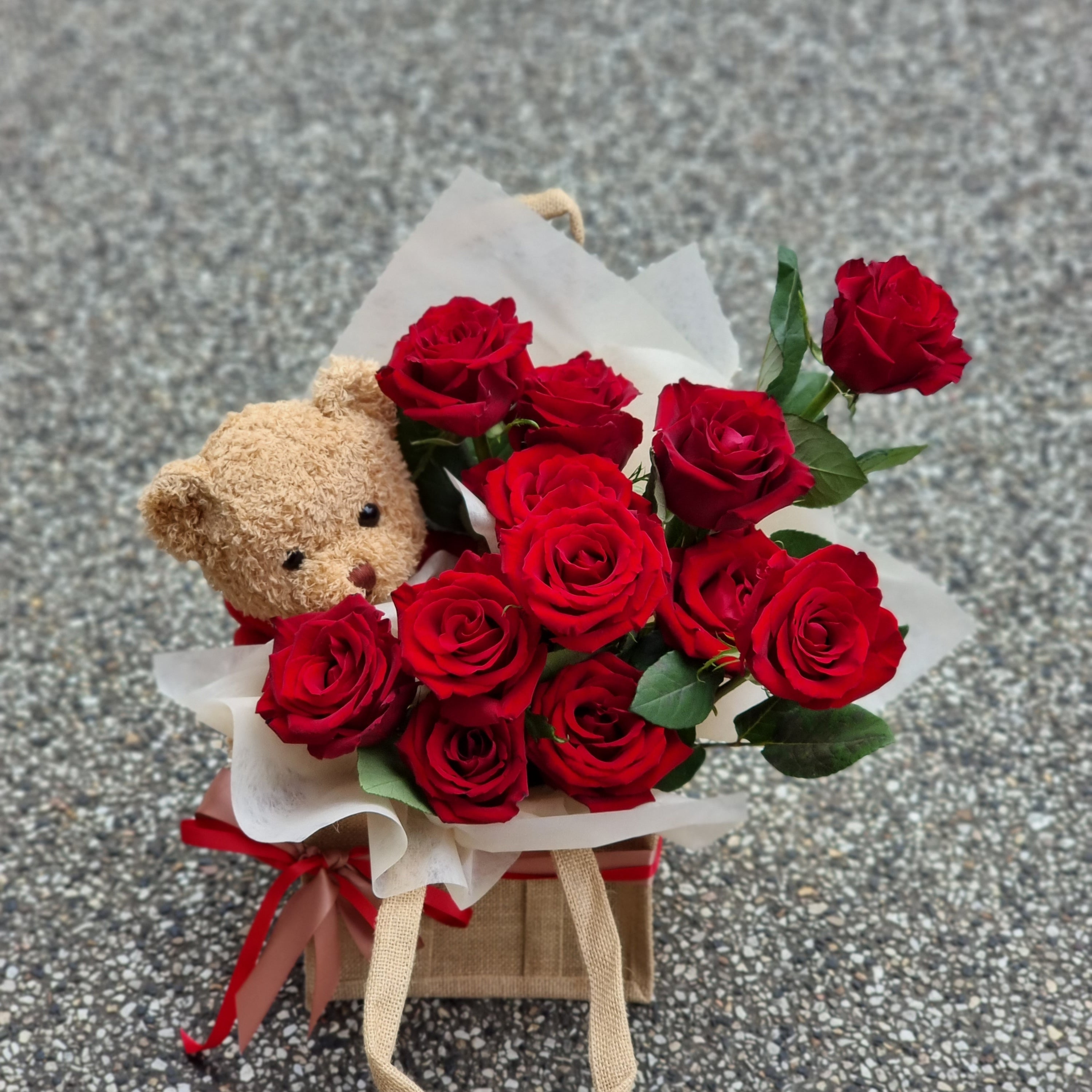 Roses and Bear