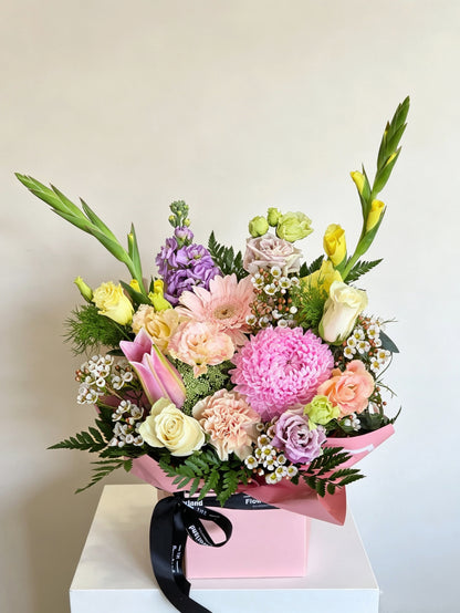Pastel Heaven Box Arrangement