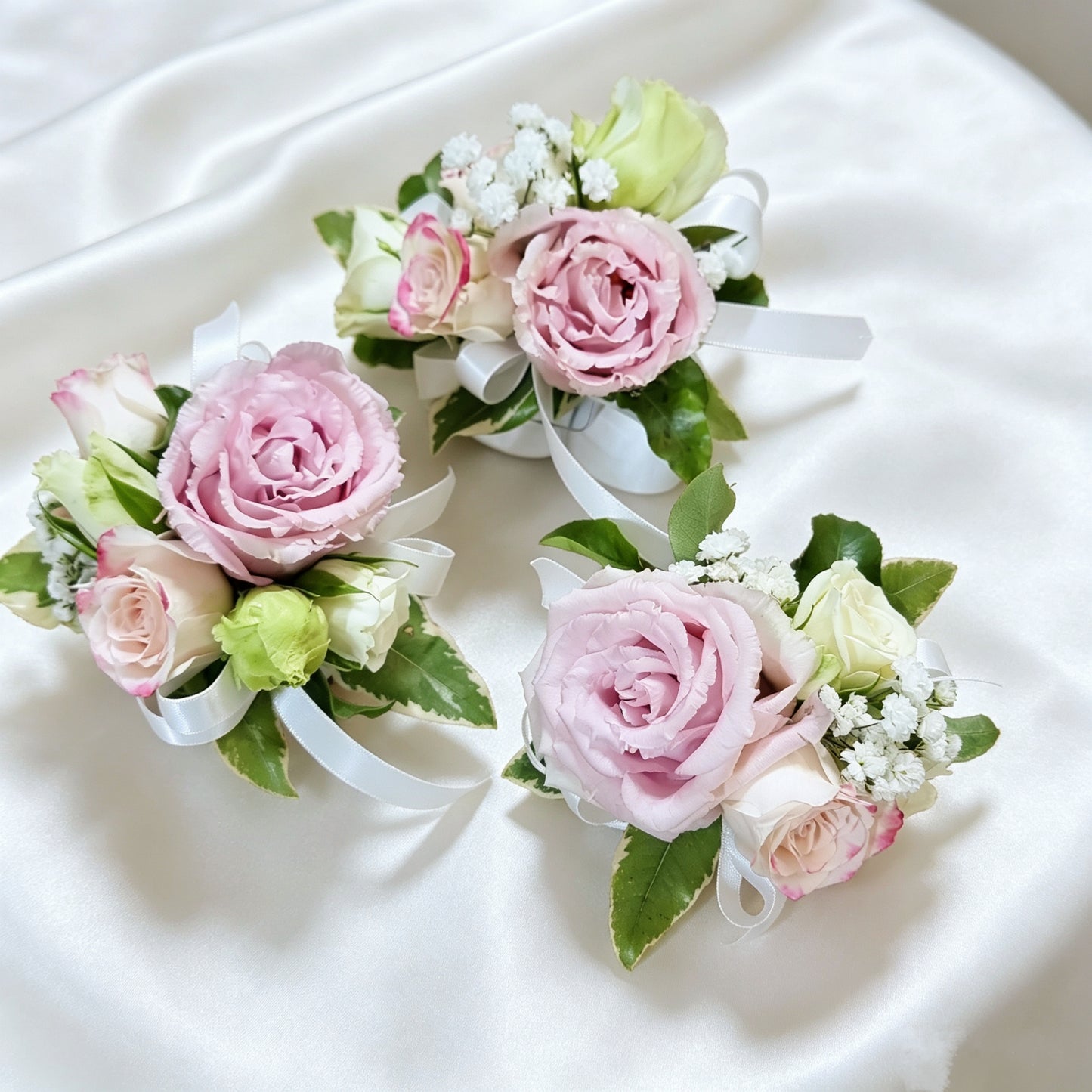 Elegant Dusty Pink Rose Wrist Corsage | School Formal & Wedding Flowers
