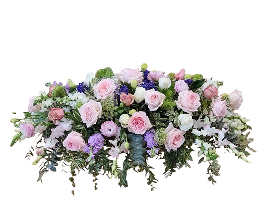 Heavenly Whisper Casket Spray