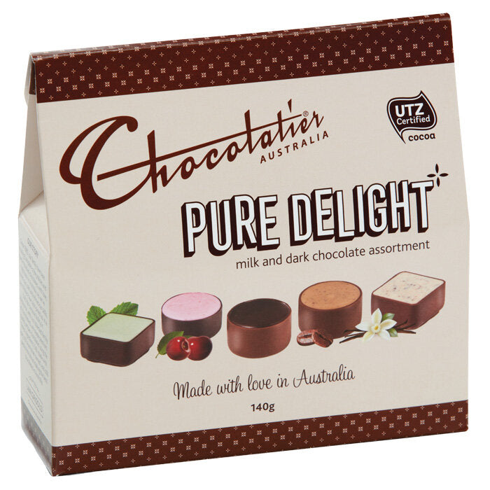 Chocolatier Australia Pure Delight Assorted Chocolate Gift Box - 140g