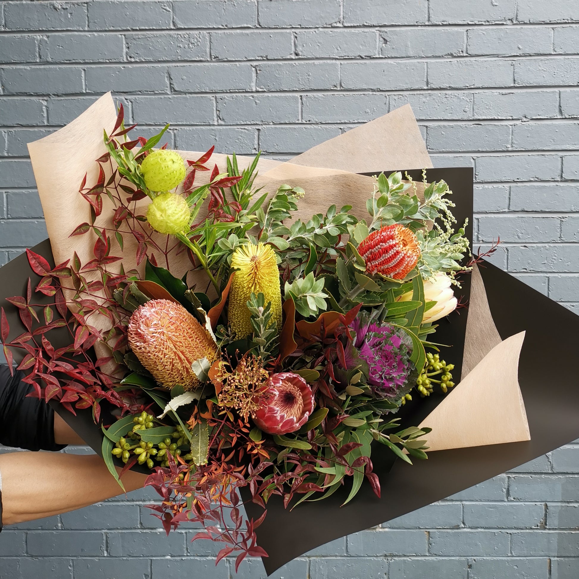 Premium Australian native bouquet for same-day delivery to heritage residences and luxury homes in Canterbury, handcrafted by local florist.