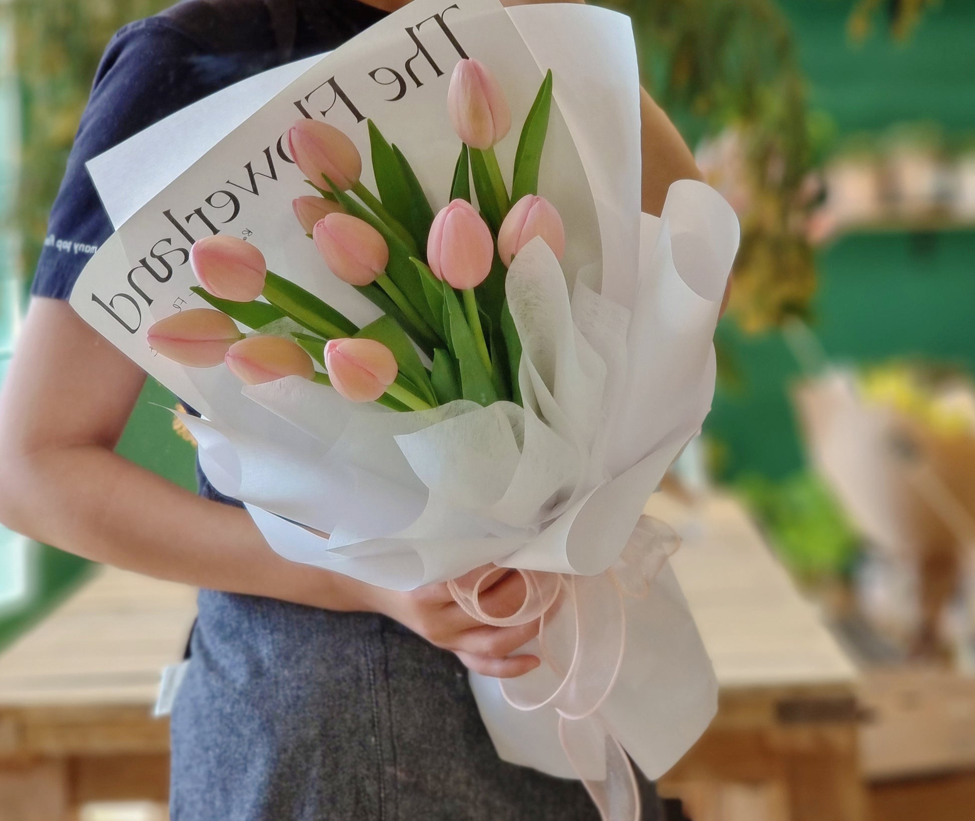 Beautiful pink tulips bouquet handcrafted for reliable same-day flower delivery to luxury homes in Balwyn.
